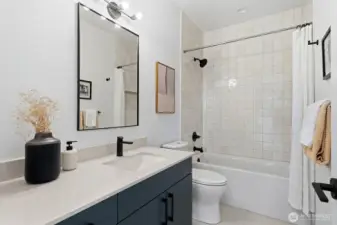 Full bathroom on the lower level.