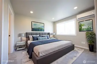 Primary suite Virtually staged