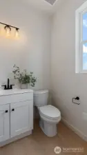 Photos for reference. Powder Room