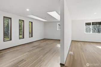 There is a seperated area behind the great room for extra living space.