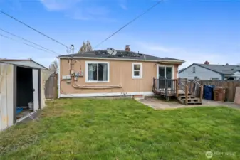 Back of home - Solar panels included