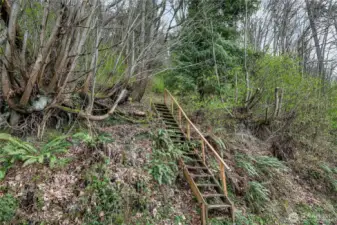 Stairs to property.
