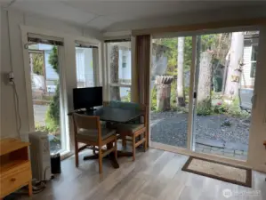 Look at the room in the gazebo!