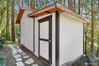 2 sheds; one for extra storage, one for yard & garden care