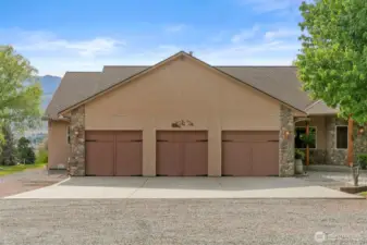 Three car attached garage
