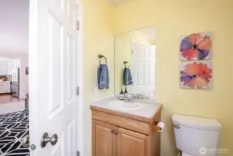 Powder room downstairs.
