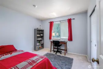 All bedrooms have oversized double closets.