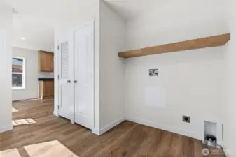 Laundry room off kitchen