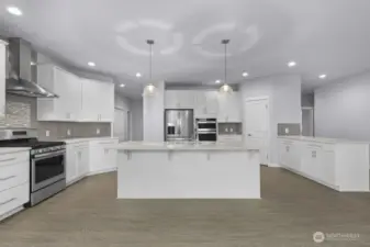 The kitchen is the star of the show.