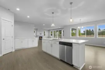 Walk in pantry through the door on left.