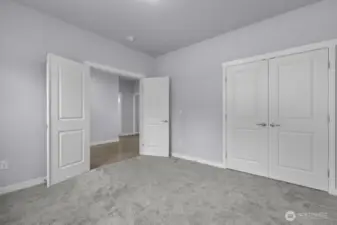 The 4th bed or den/office is located in the front of the home west of entry way.