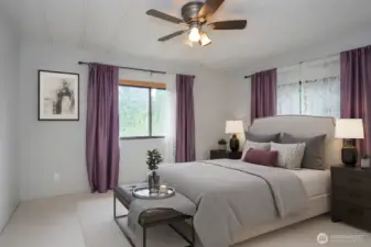 Primary suite featuring two spacious windows for plenty of natural light.