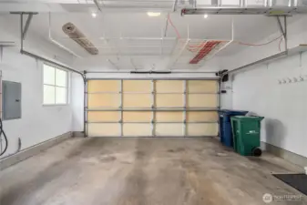 2 car garage with EV charging port