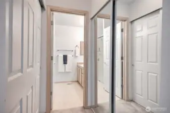 Double closets for 2 people!