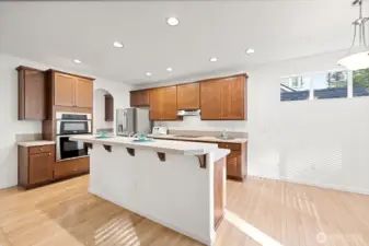 Breakfast nook adjacent to kitchen