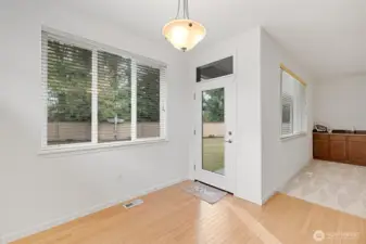 Breakfast Nook with access to rear patio