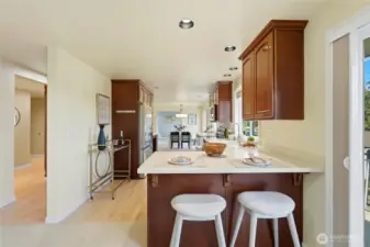 Kitchen with ample storage space
