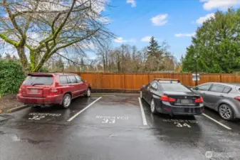 Dedicated parking space # 34