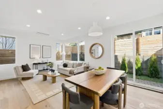 Light & airy main floor with slider access to a private yard.