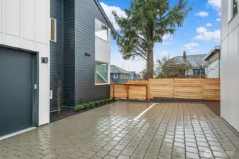 Designated off-street parking adjacent to the unit (the spot on the right).