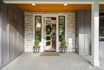 A mixture of elements invites you in.