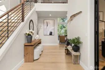 An office immediately to your right upon entry.