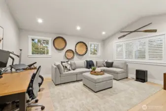 A large bonus room perfect for a movie or game night.