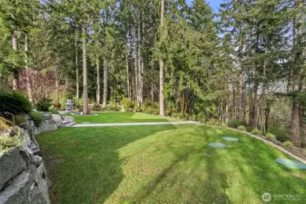 There is plenty of room out back to throw the ball around.