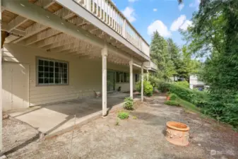 Large patio down stairs