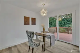 Dining space off the kitchen