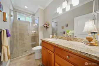 Guest Bath off Garage Entry Hallway & Kitchen