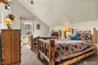 Plenty of natural light in the upstairs bedroom.
