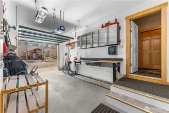 One-car garage for storage, parking and more.