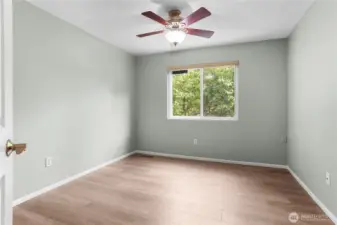 Bedroom #3, looks over driveway!
