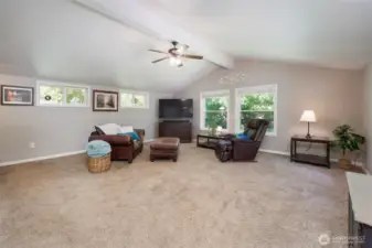 This recreation room was an addition to the back of the home.