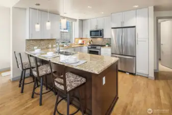 The Kitchen with center island perfect for entertaining.
