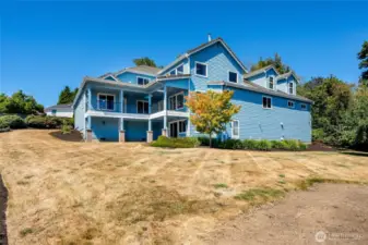 Expansive back view with multiple decks to take in the amazing views.