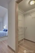 Two closets in the suite