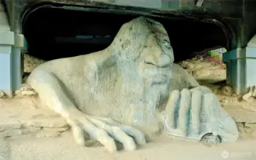 The Fremont Troll is a public sculpture in the Fremont neighborhood of Seattle