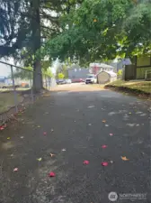 RV Parking Area located just at the curve in the road
