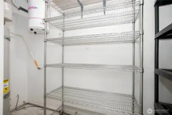 Private Deck Storage with hot water heater