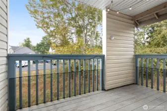 Private Deck looking over greenspace