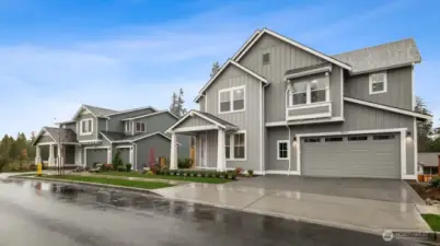 Two completed homes in the quiet cul-de-sac community- All homes complete by early next year, so you don't have to live through construction!