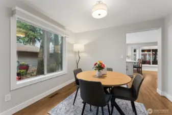 Next to your formal living room you will find your formal dining room, leading to your kitchen. I think you will be delighted at the size of the windows throughout this home, and the lovely views out each one of them.
