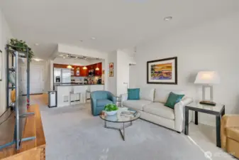 The open 2-bedroom + den, 1.75-bath layout feels both spacious and functional, offering excellent bedroom separation.