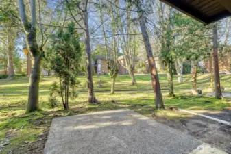 Private outdoor patio area