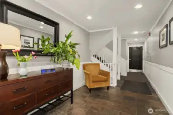 Hallway when you enter the building