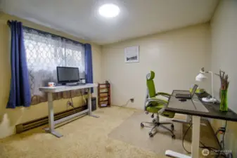 This bedroom is currently used as a home office.