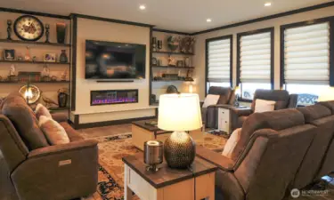 LIVING AREA WITH ELECTRIC FIREPLACE