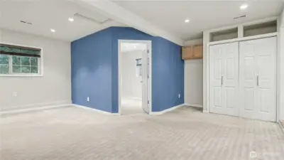 Another view of the family, peering into the office/den.